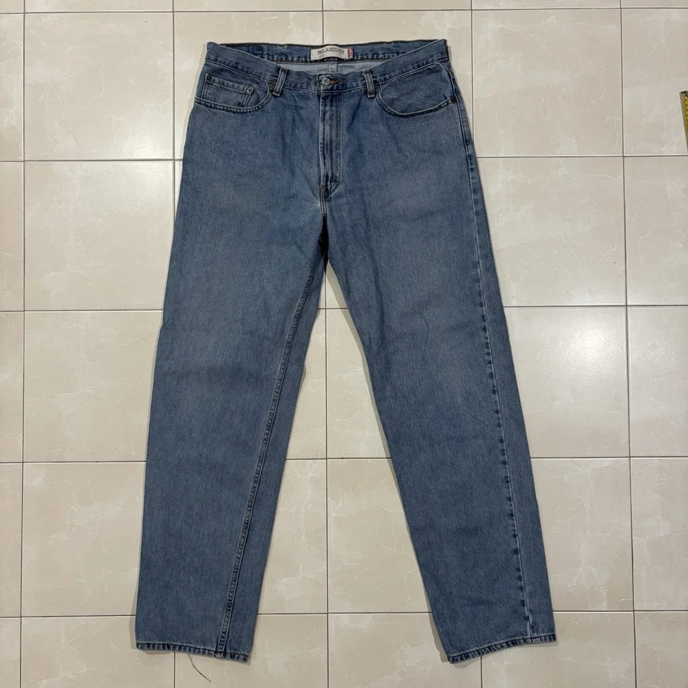 Vintage Levi's 550 Jeans Men's 38x36 (fits 38x34) Light Blue Wash Relaxed Y2k